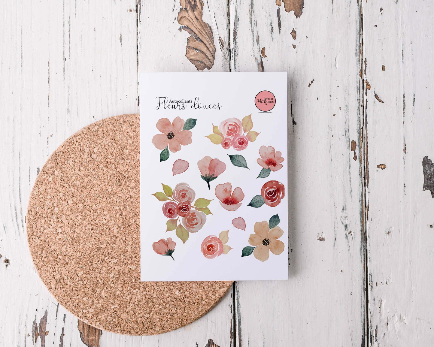 Autocollants fleurs douces