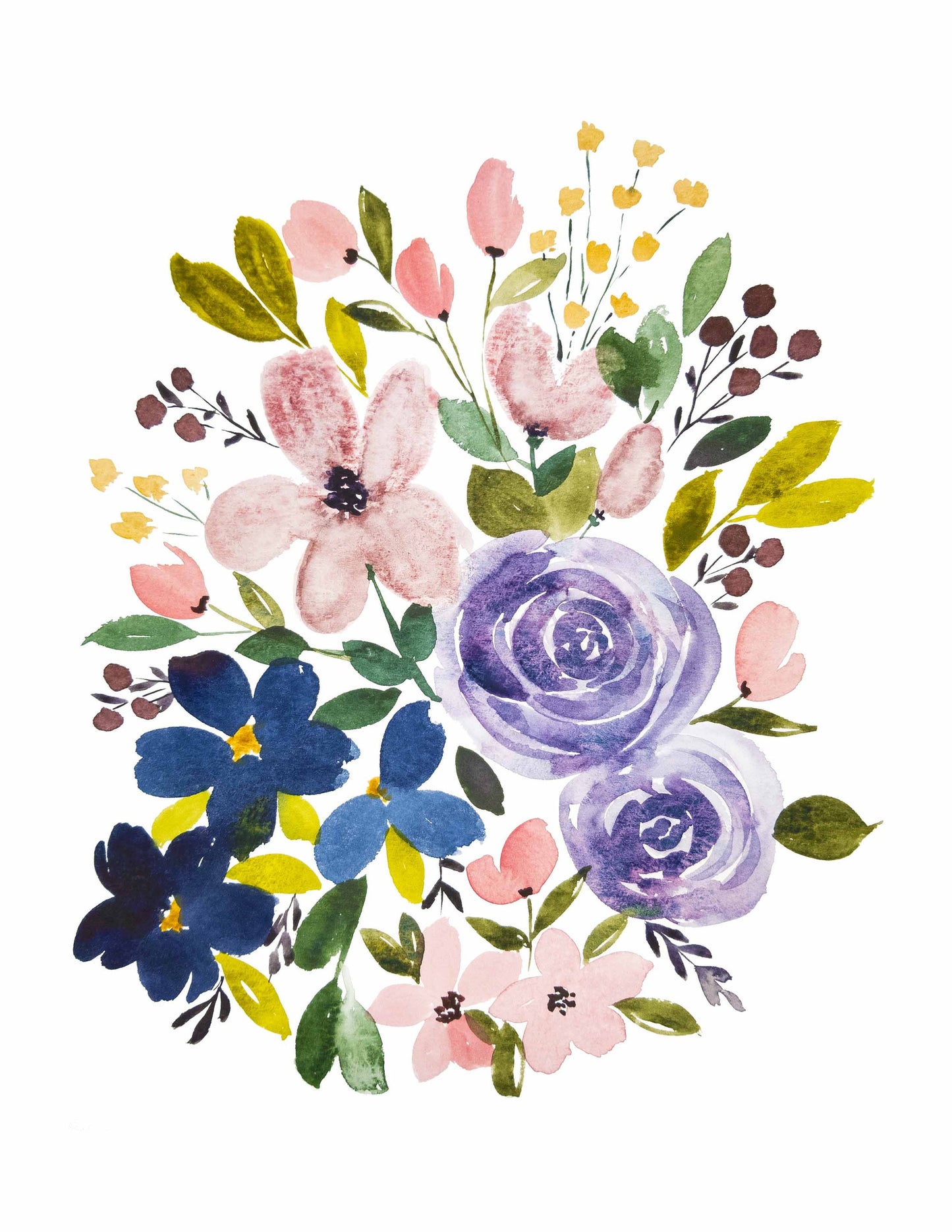 Affiche bouquet hivernal