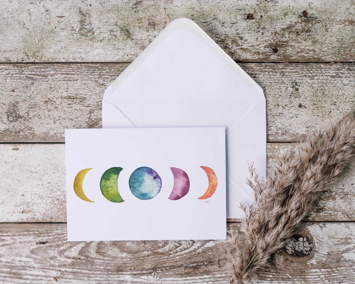 Carte de souhaits anniversaire à l'aquarelle cupcakes 5X7 sans texte