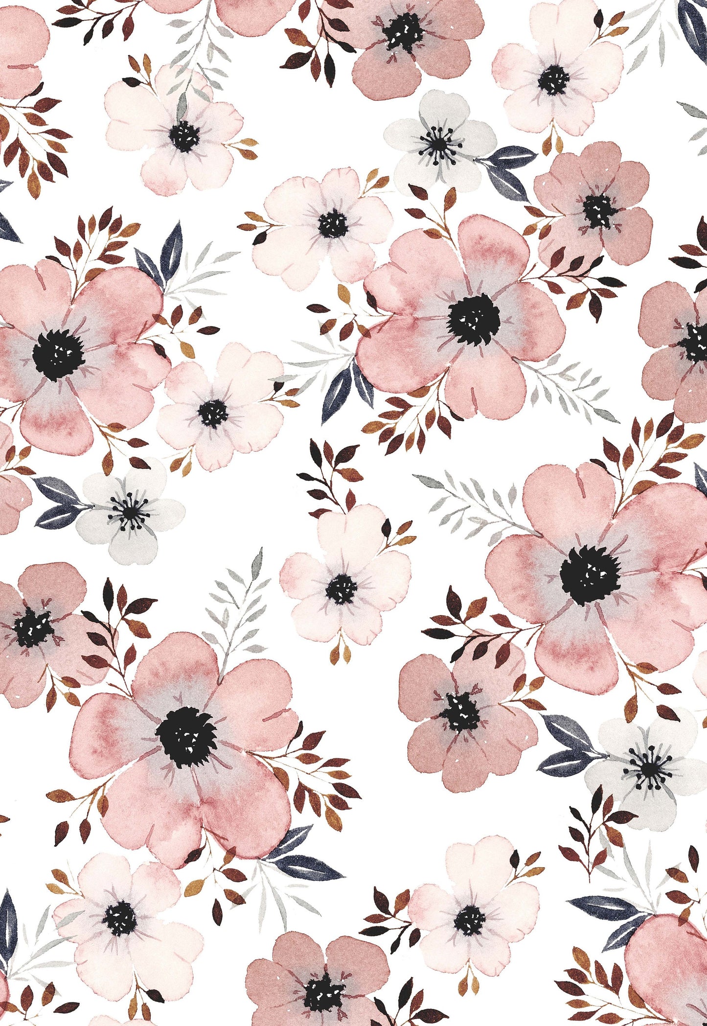 cahier de notes - fleurs poudrées