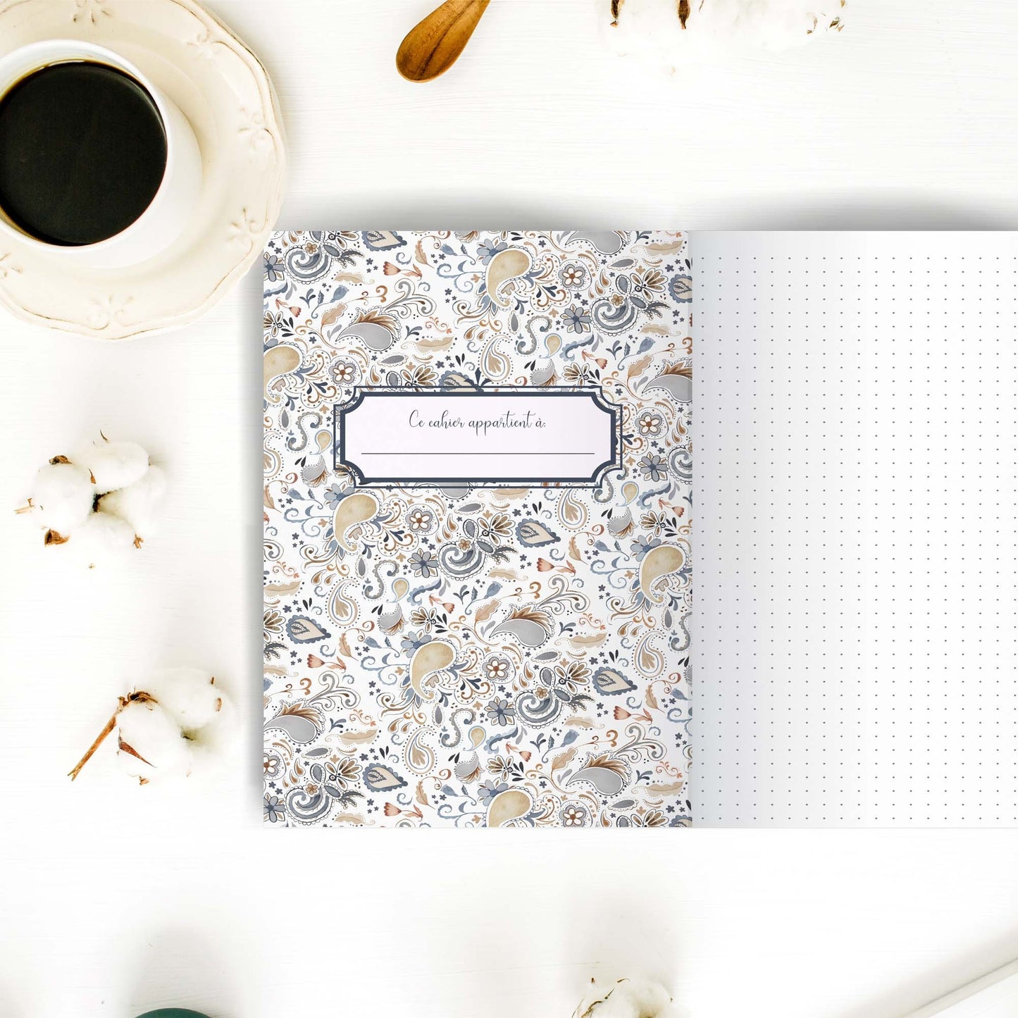 cahier de notes - paisley