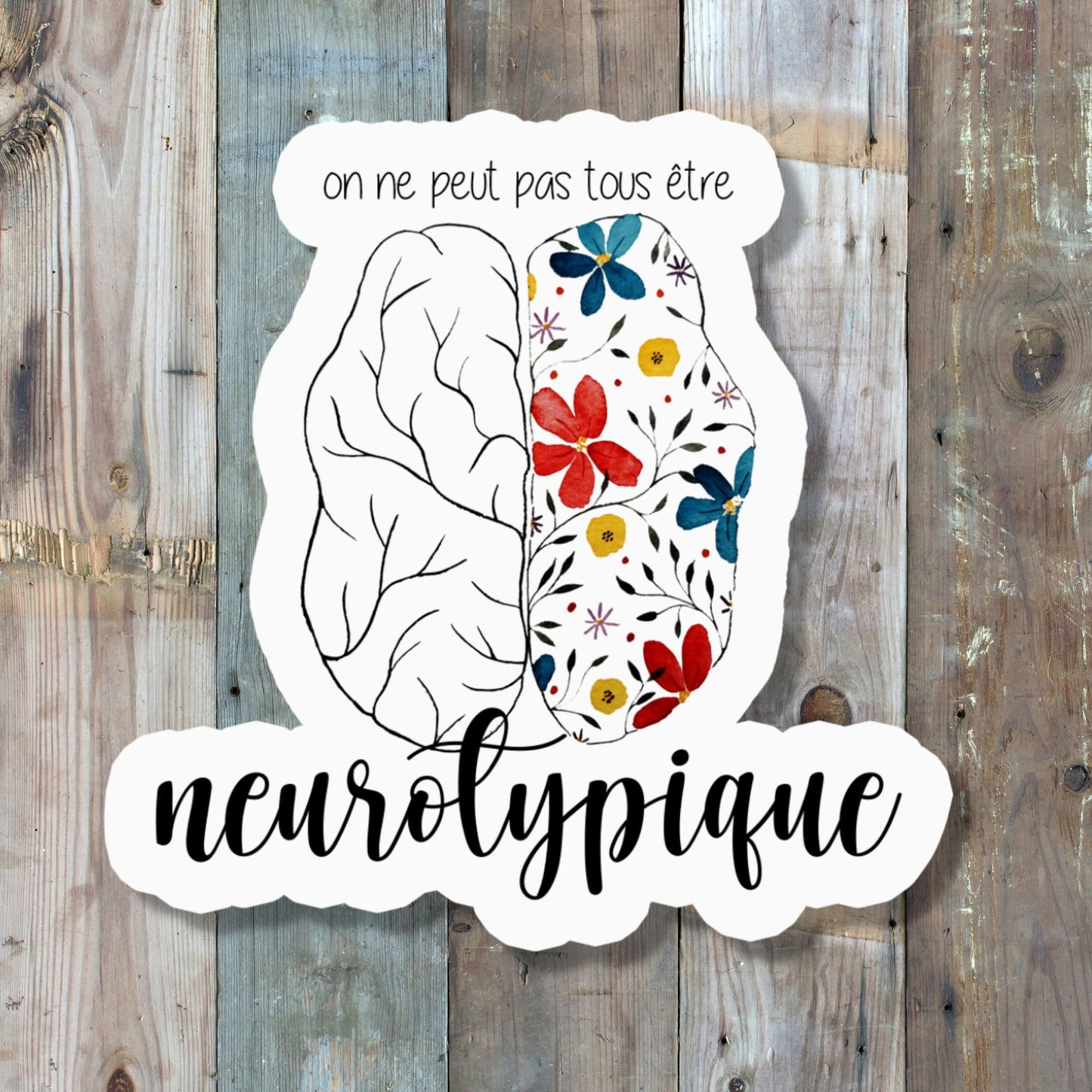 Autocollant célébrons la neurodiversité