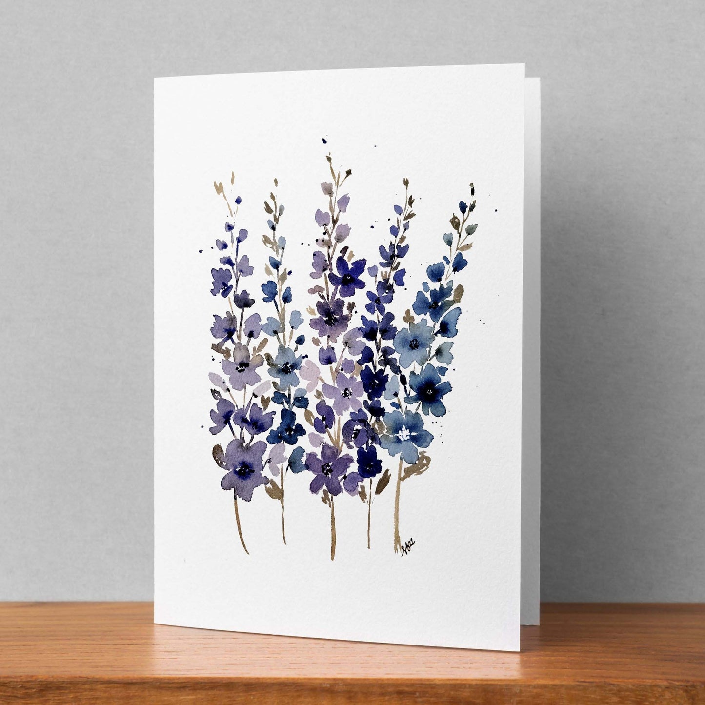 Carte de souhaits à l'aquarelle - merci - 5X7 - Sans texte