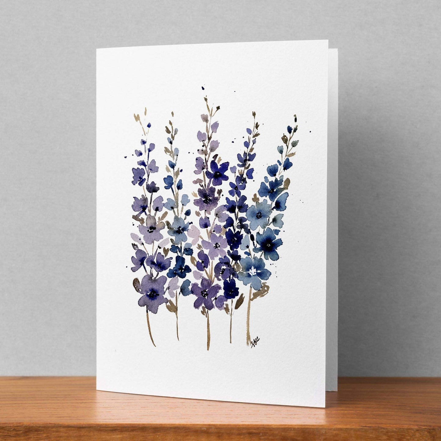 Carte de souhaits à l'aquarelle - merci - 5X7 - Sans texte