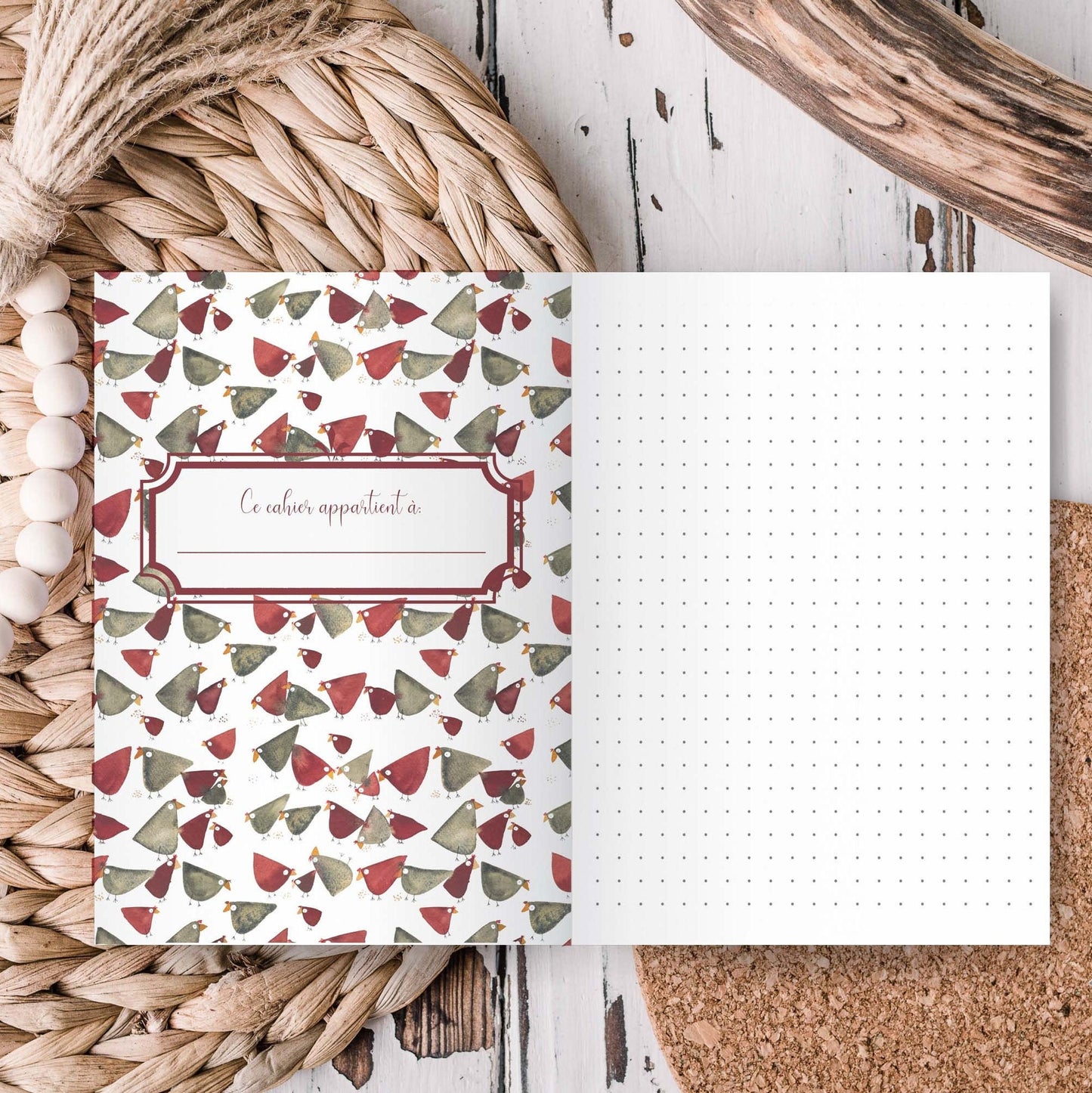 cahier de notes - poulettes
