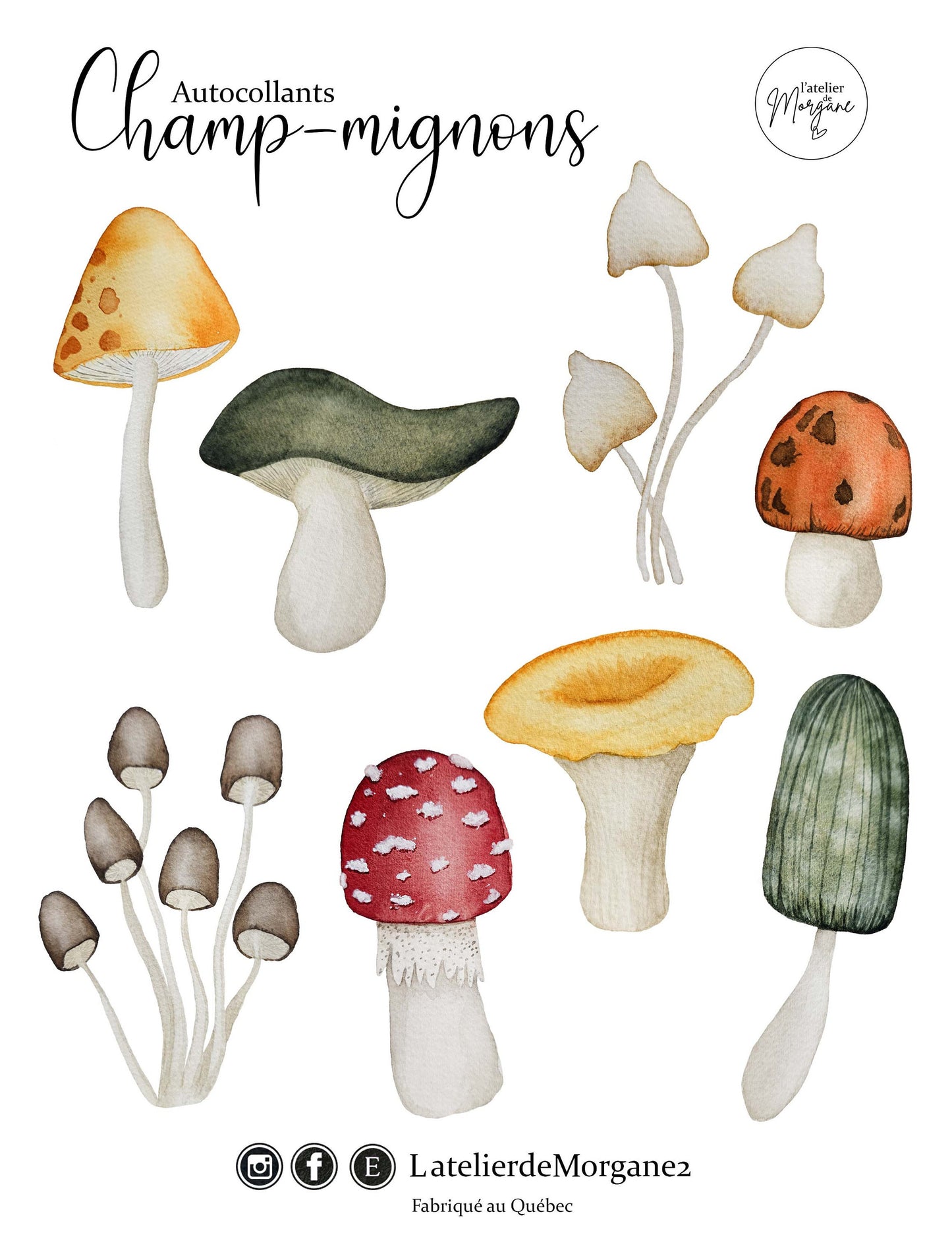 Autocollants champ-mignons