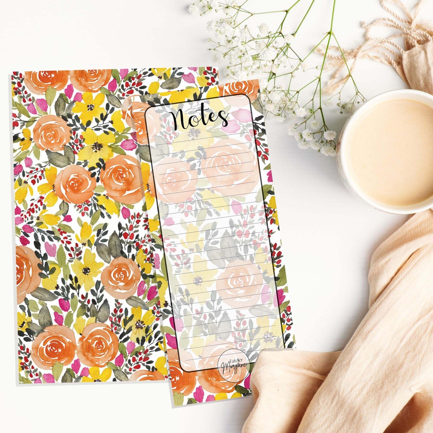 cahier de notes - bouquet mimi