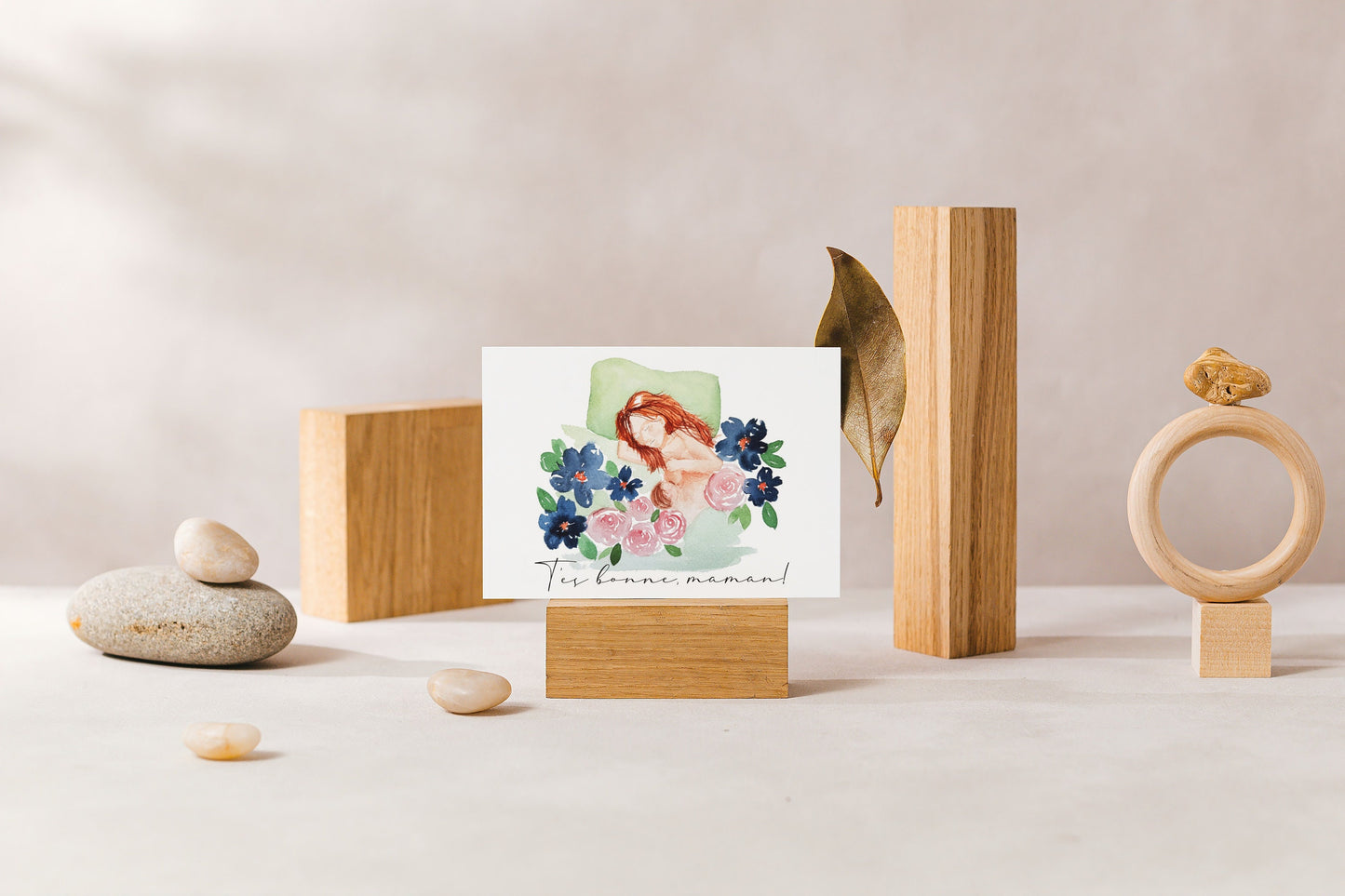 Carte shower naissance bébé maman 5x7