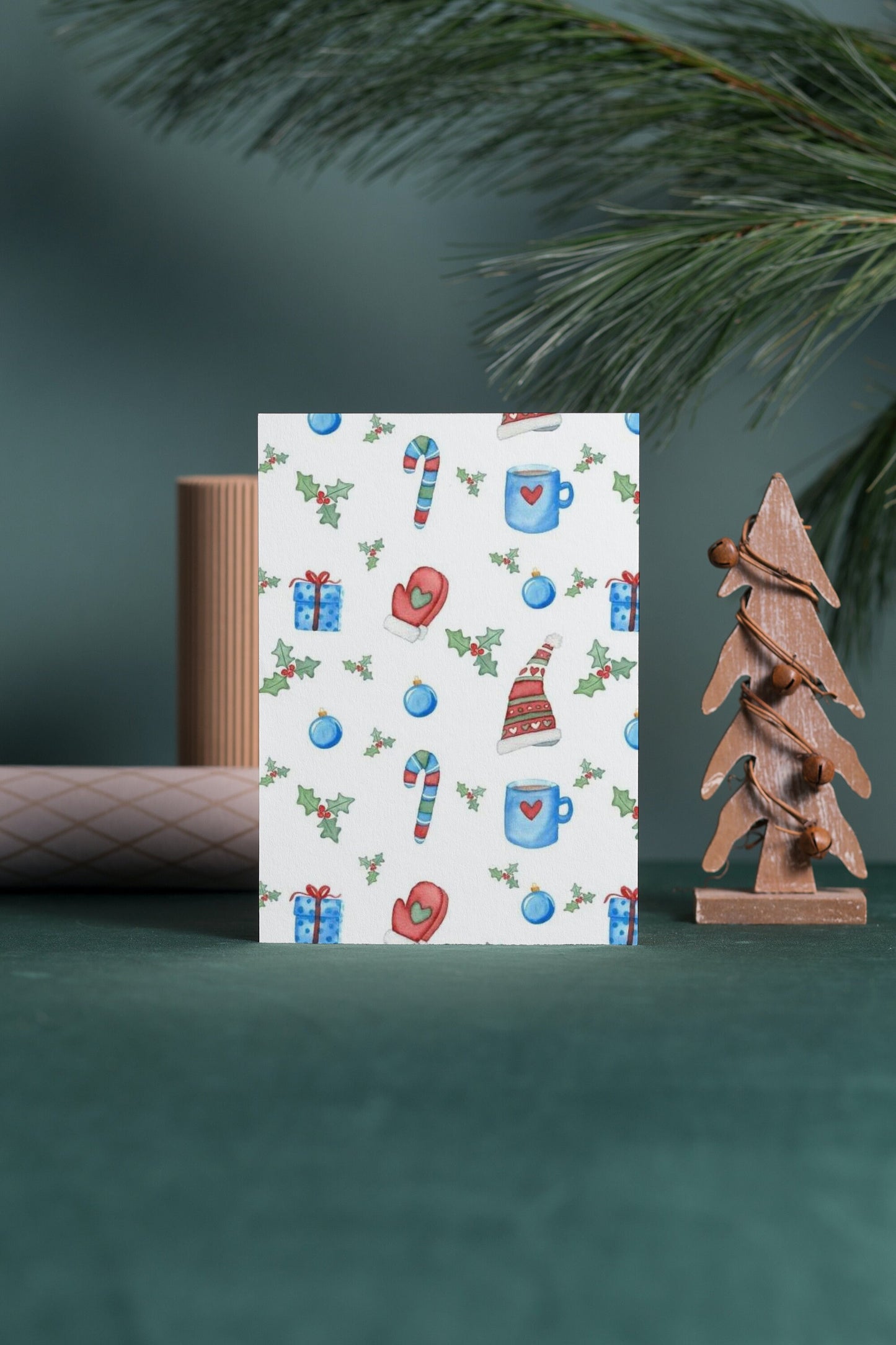 Carte de Noël - Noël Bleu