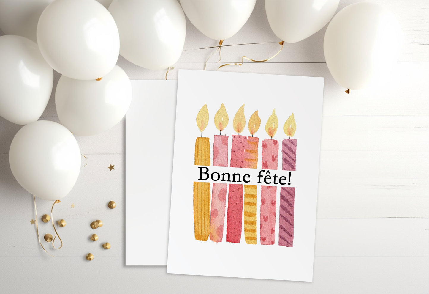 Carte chandelles de fête
