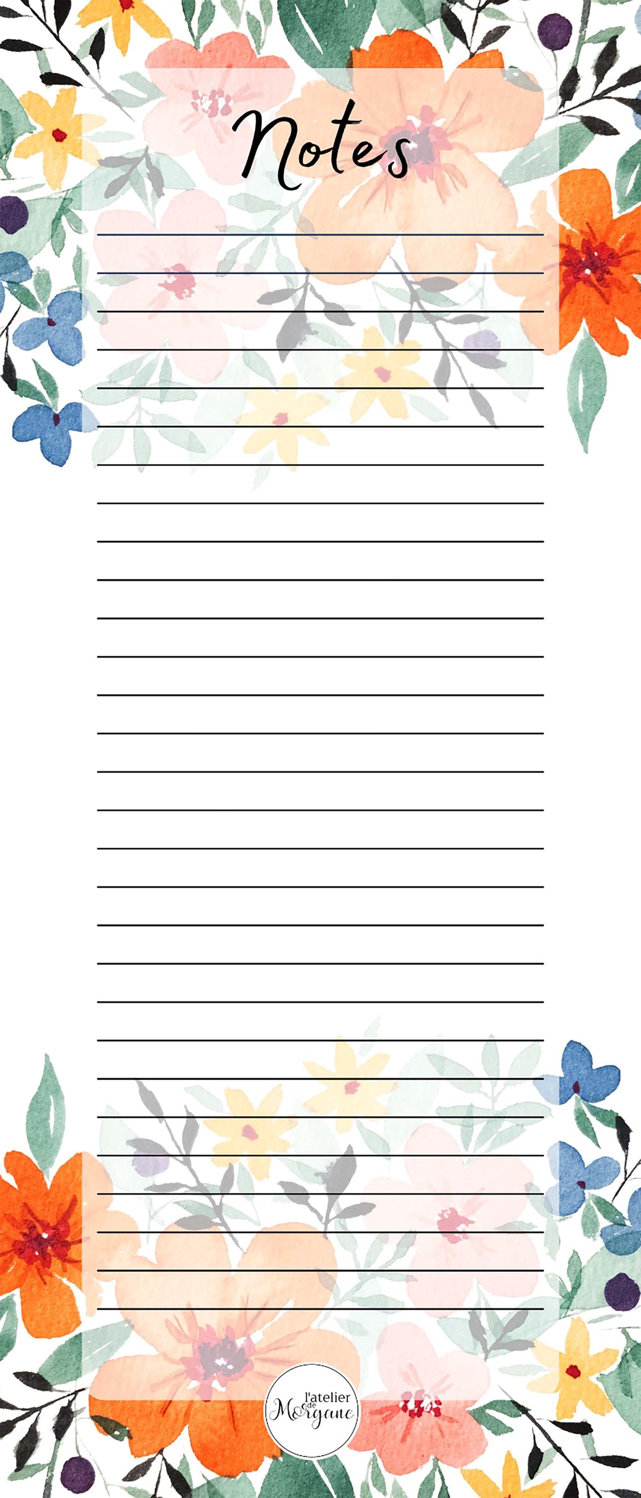 Bloc-notes bouquet coloré