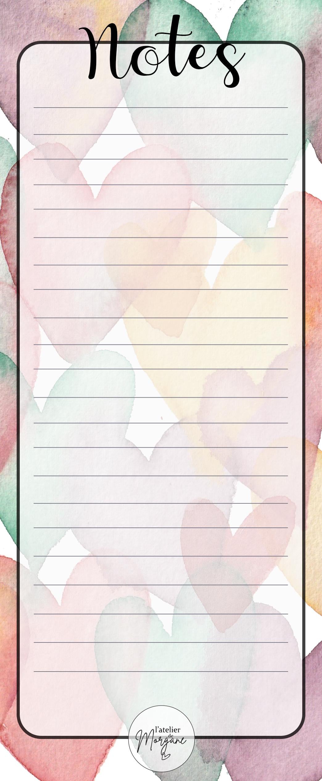 bloc-notes plein d'amour