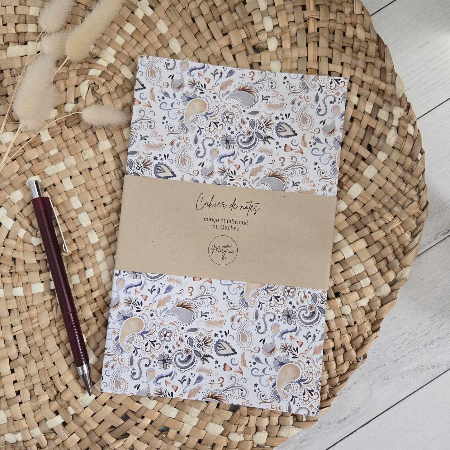 cahier de notes - paisley