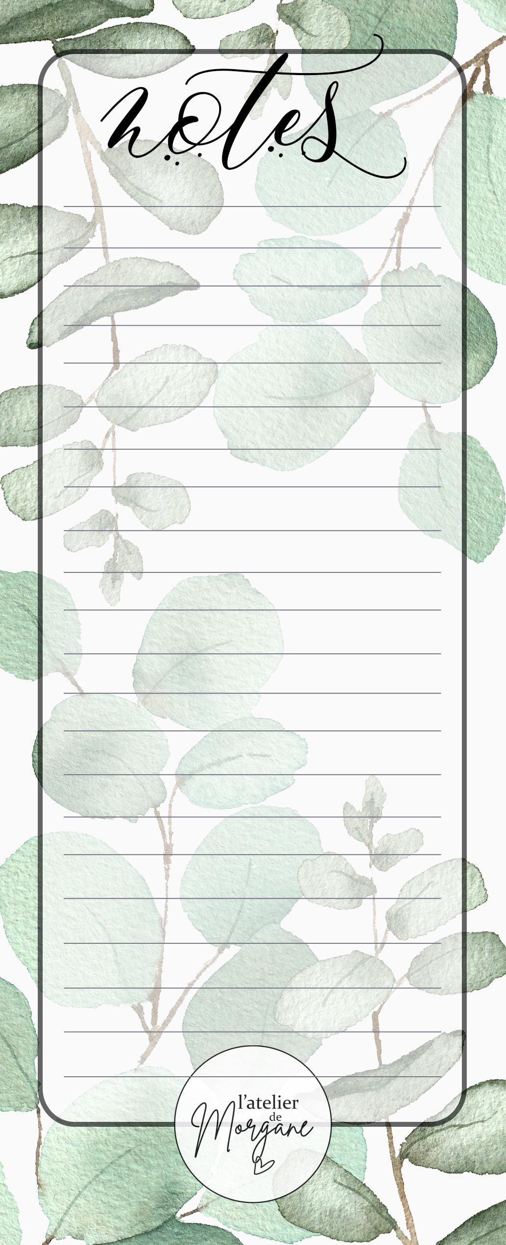 bloc-notes eucalyptus