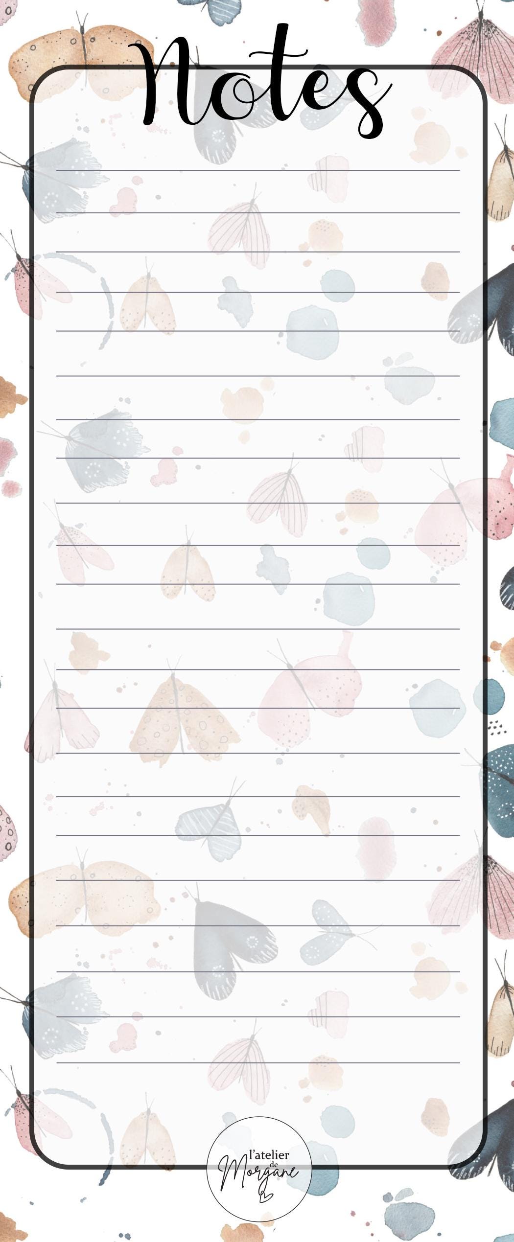 bloc-notes papillons