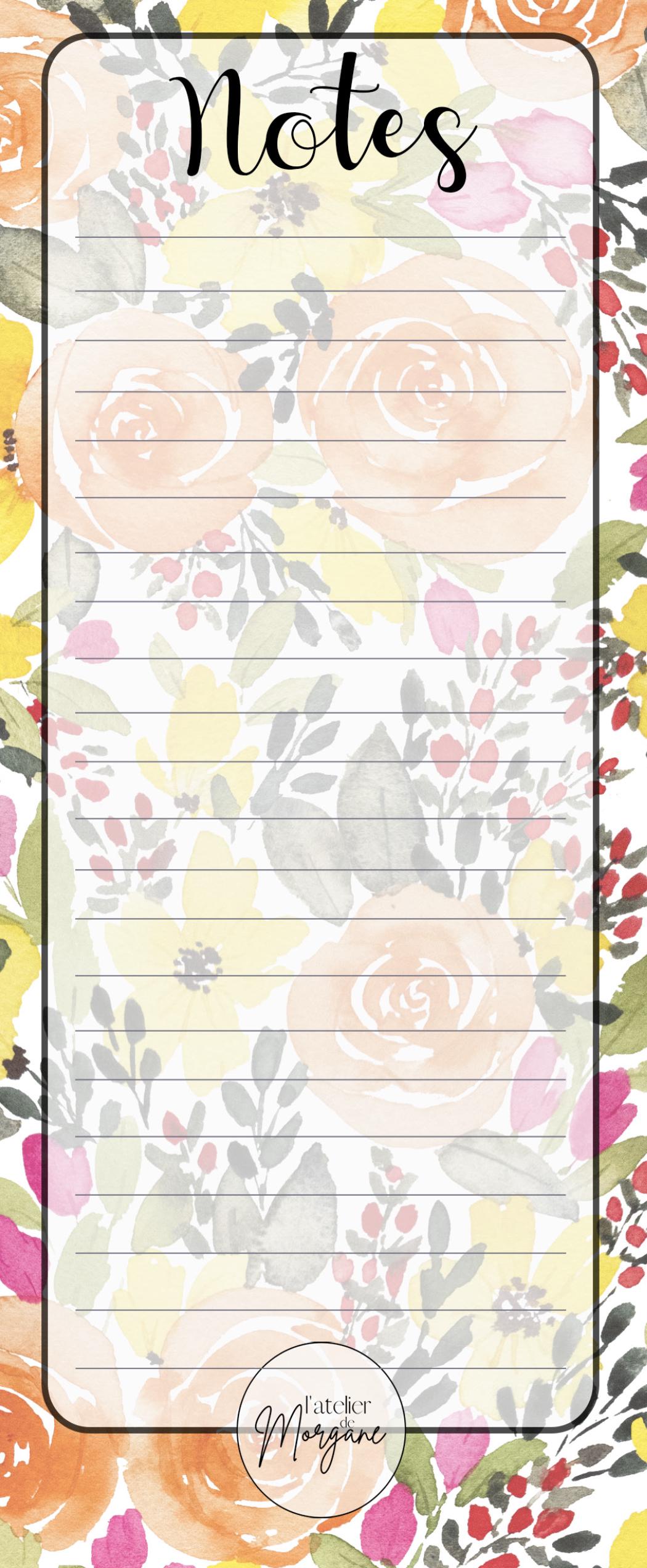 bloc-notes bouquet de mimi