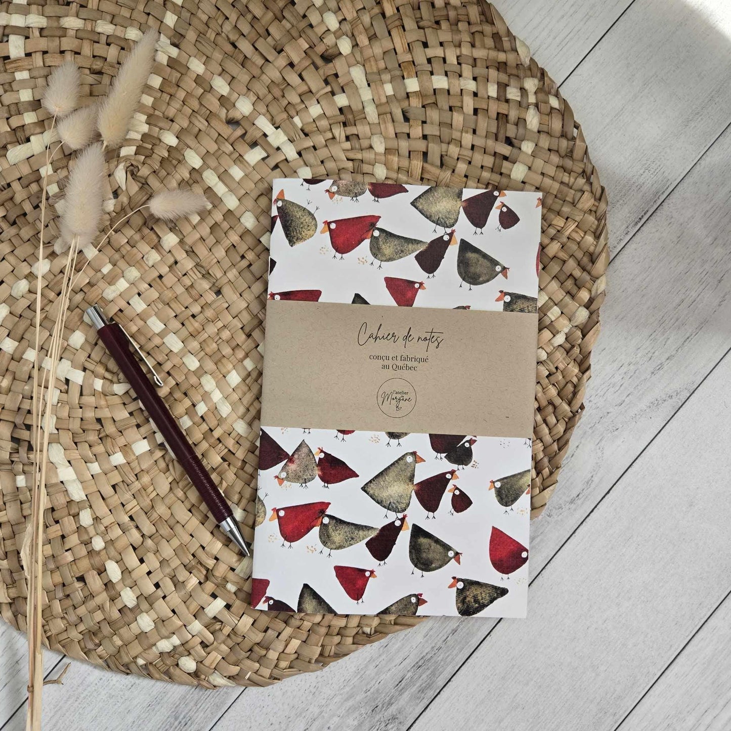 cahier de notes - poulettes