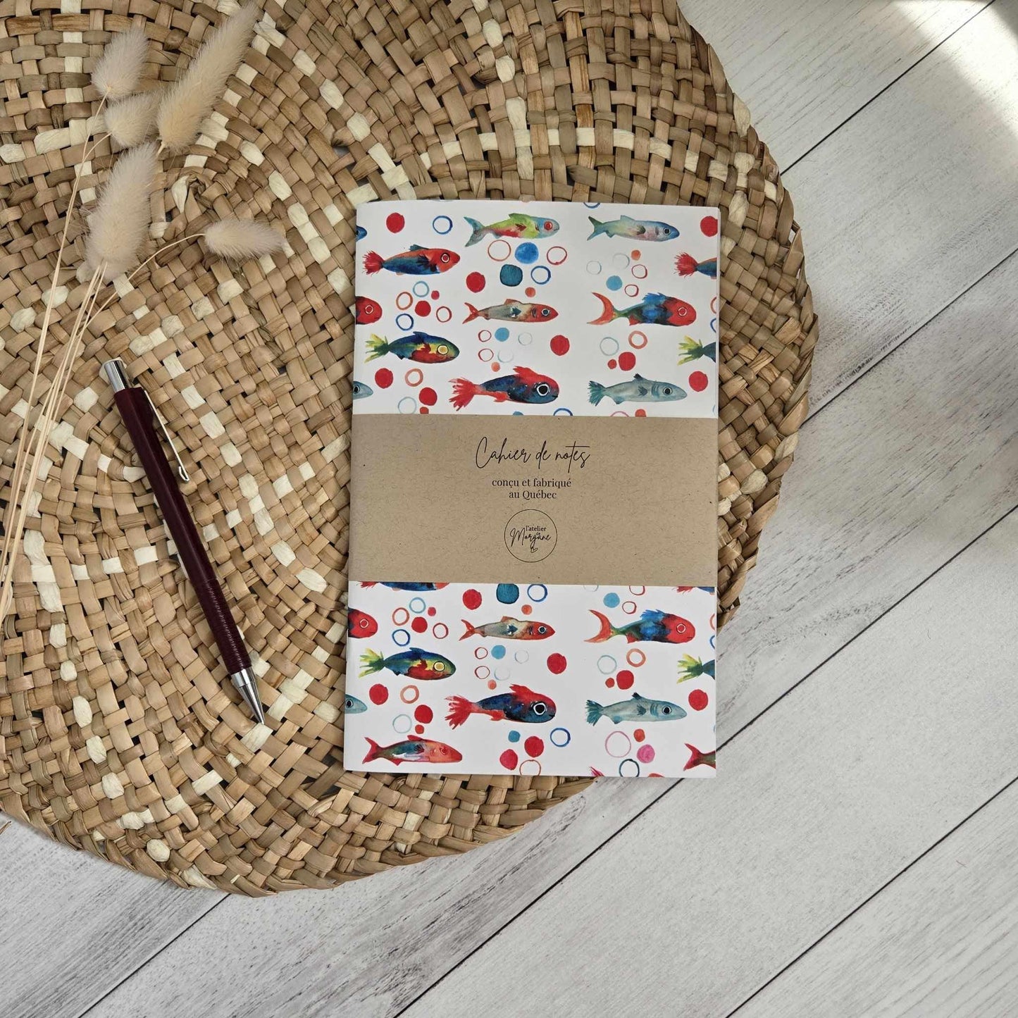 cahier de notes - p'tits poissons