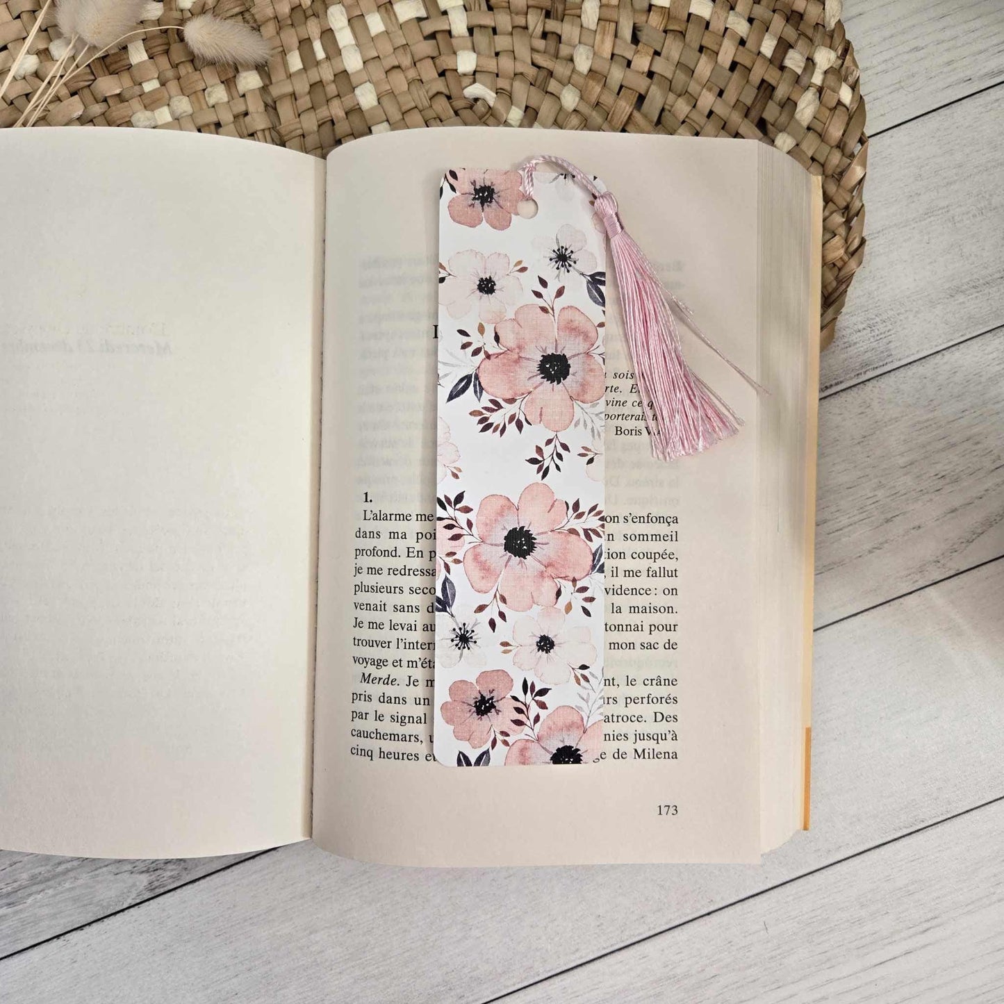 Signet illustration aquarelle fleurs poudrées