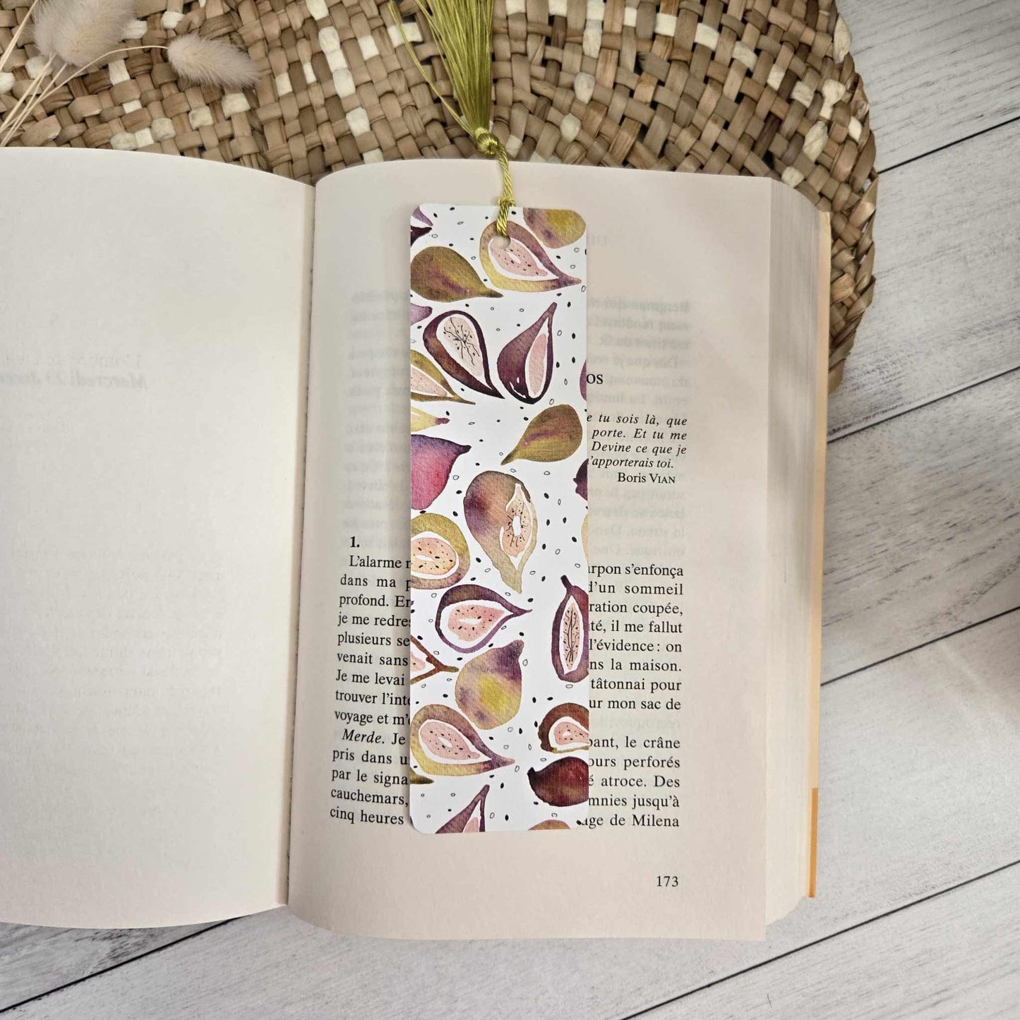 Signet illustration aquarelle figues