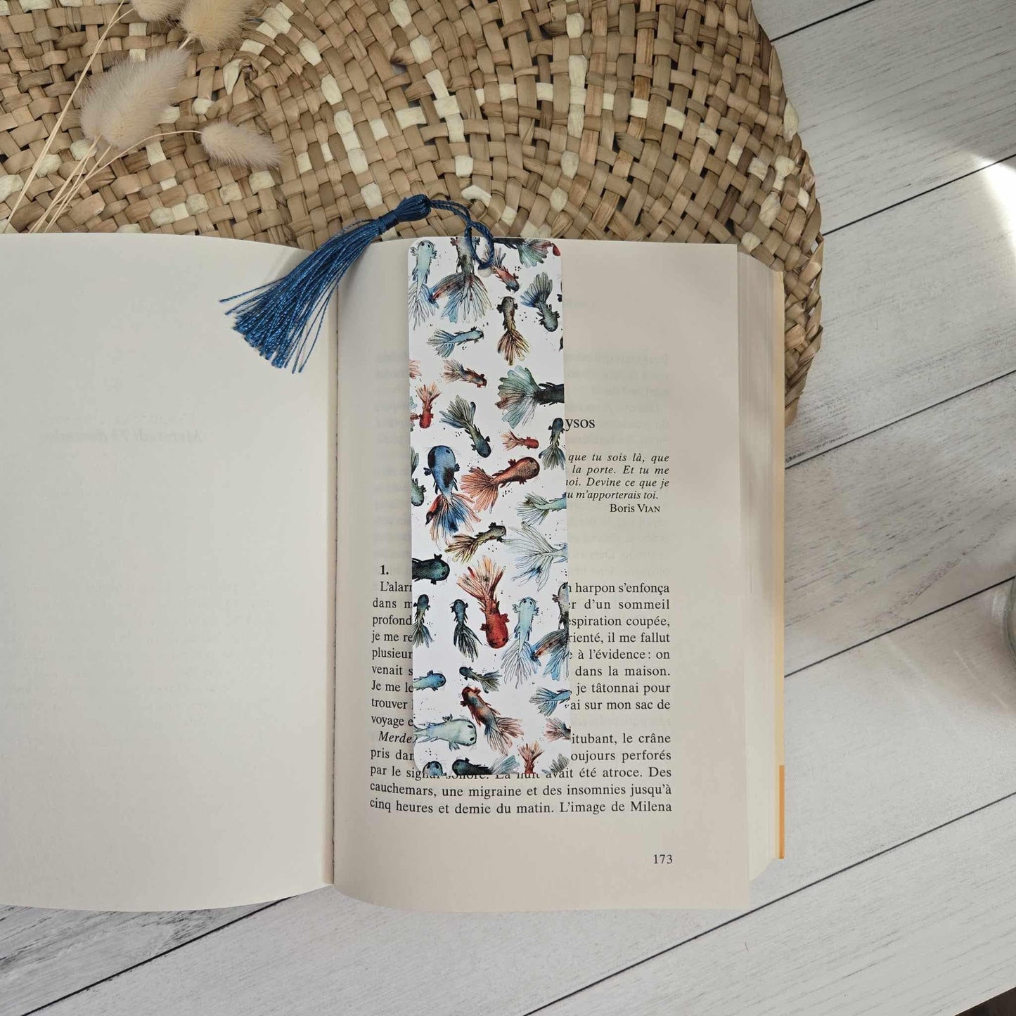 Signet illustration aquarelle poissons