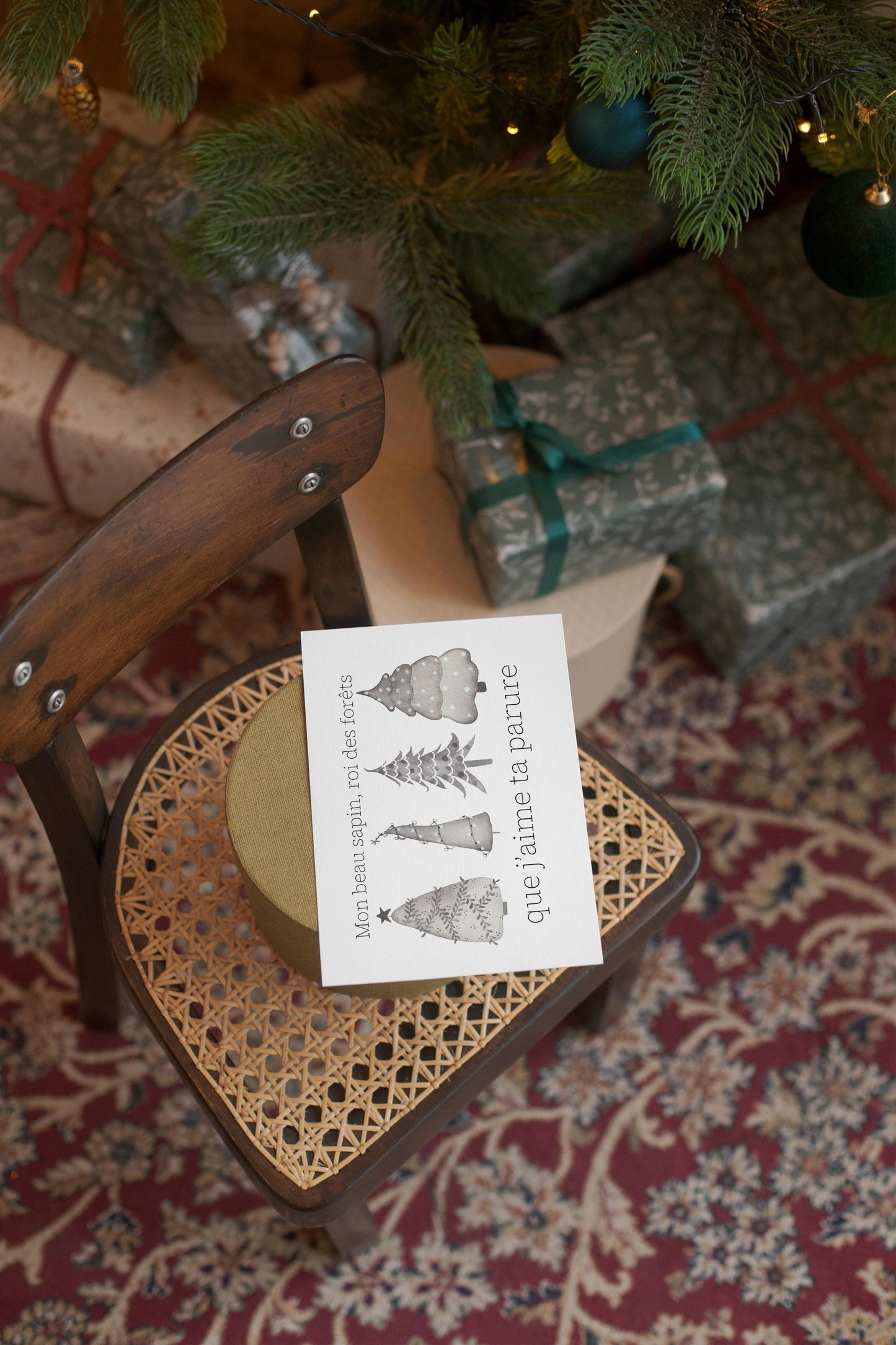 Ensemble de 5 cartes de Noël au choix