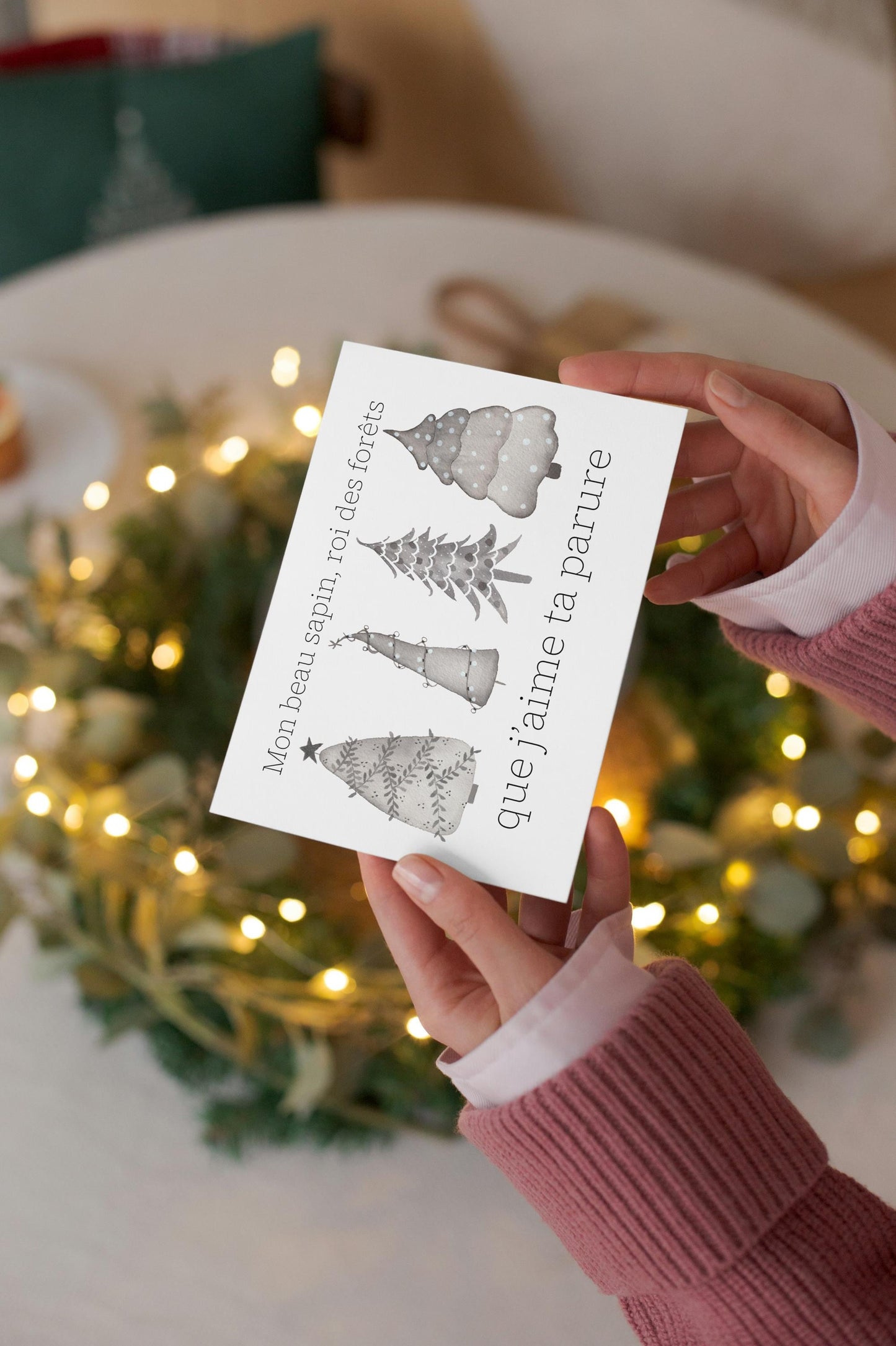 Carte de Noël - grisaille d'hiver