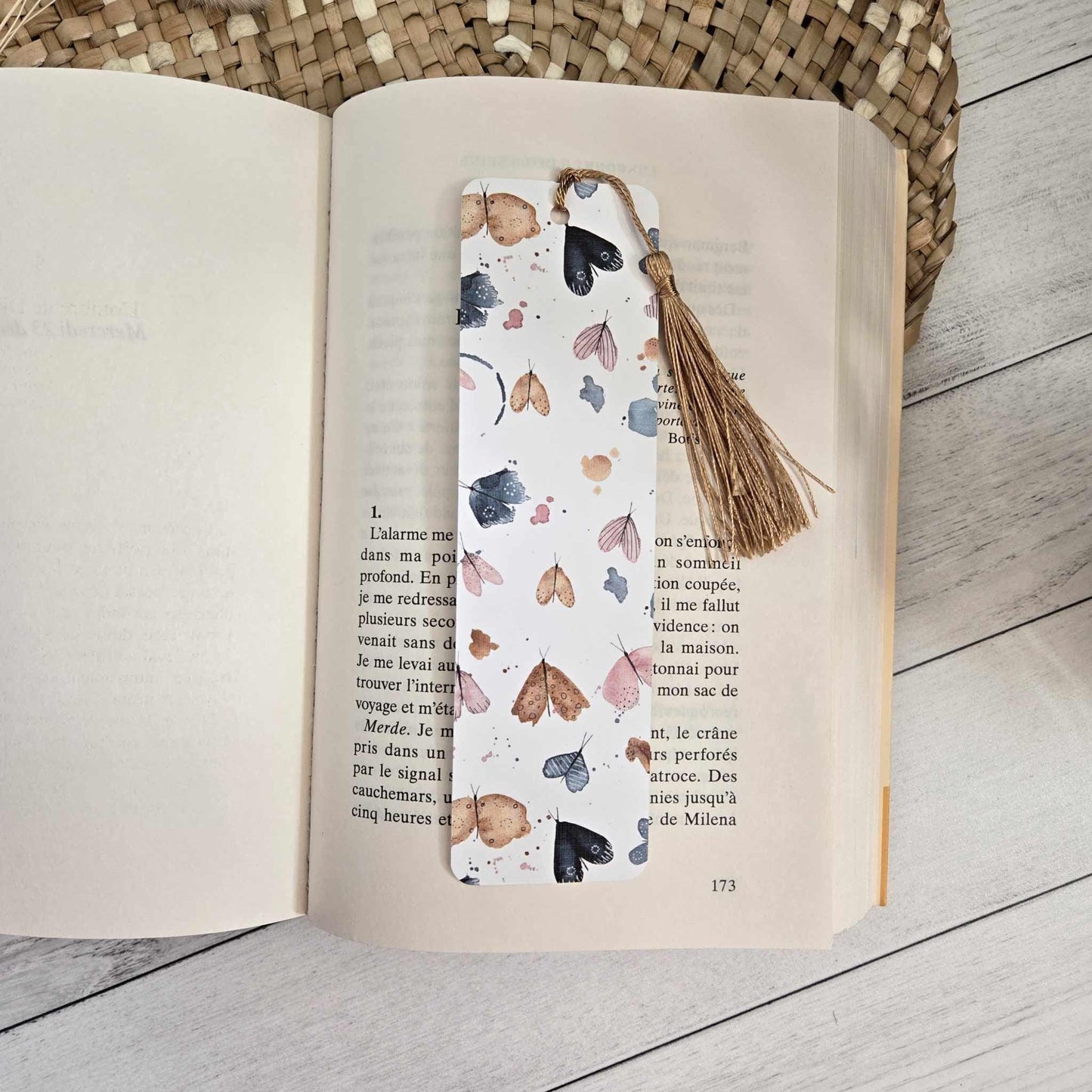 Signet illustration aquarelle papillons