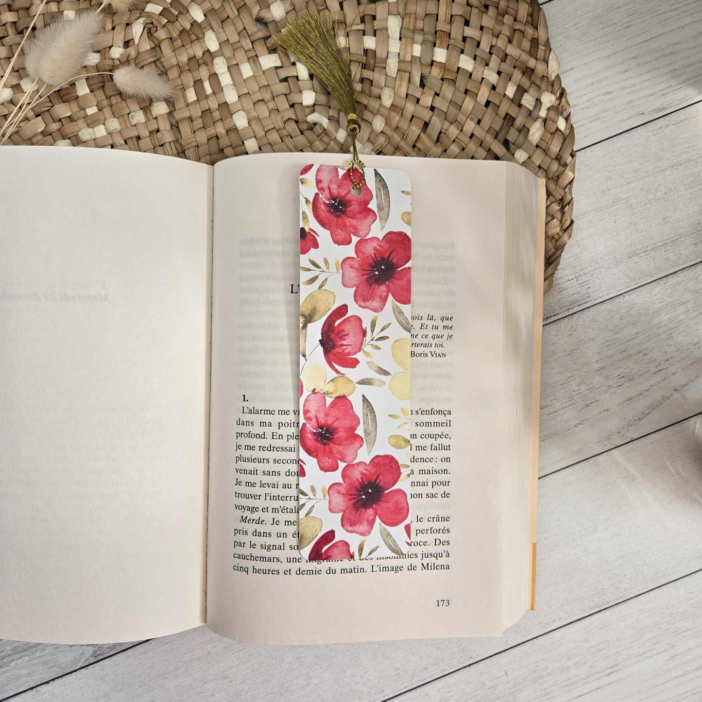 Signet illustration aquarelle bouquet rouge