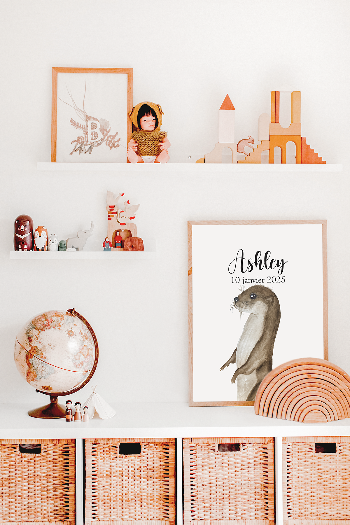 Affiche de naissance personnalisée