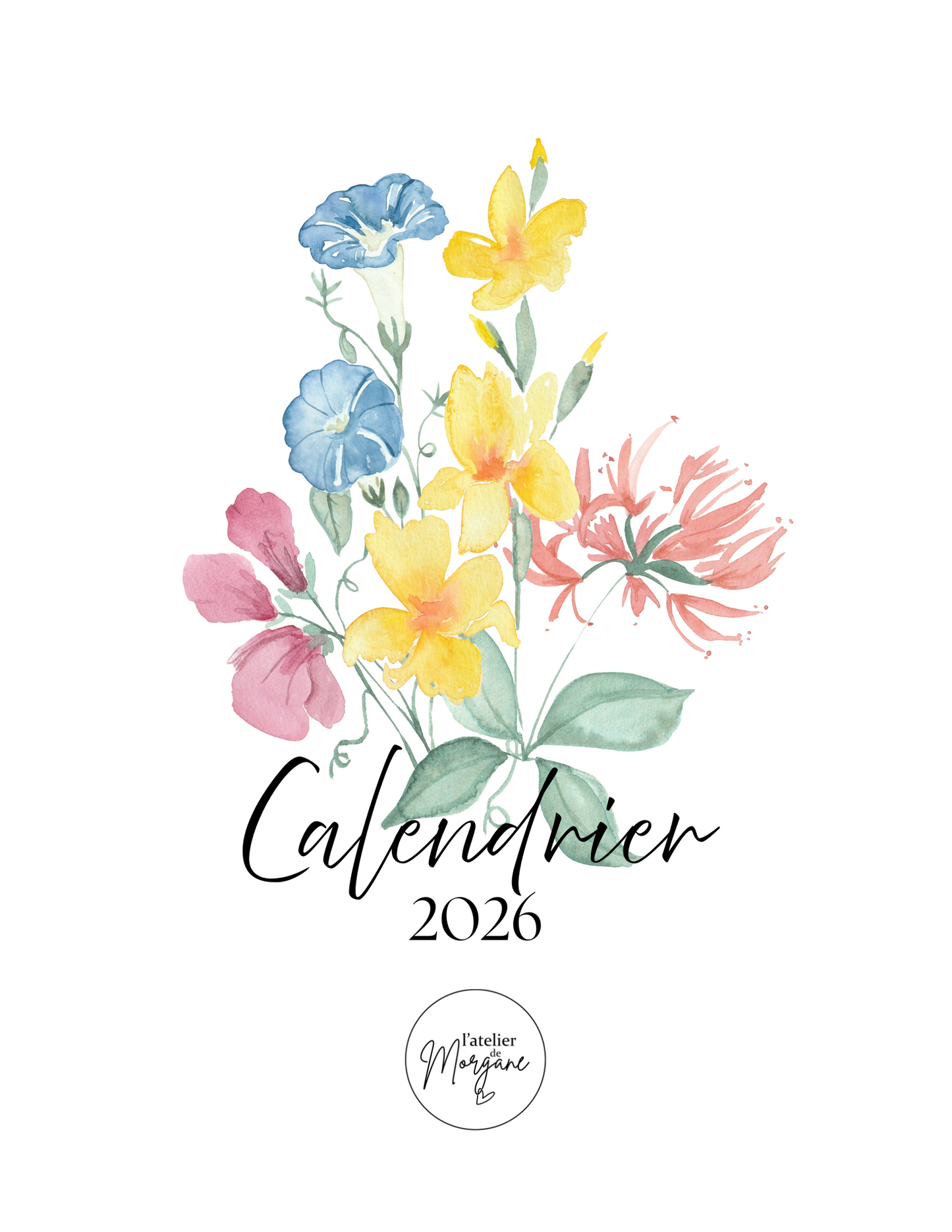 Calendrier 2026 fleurs de naissance