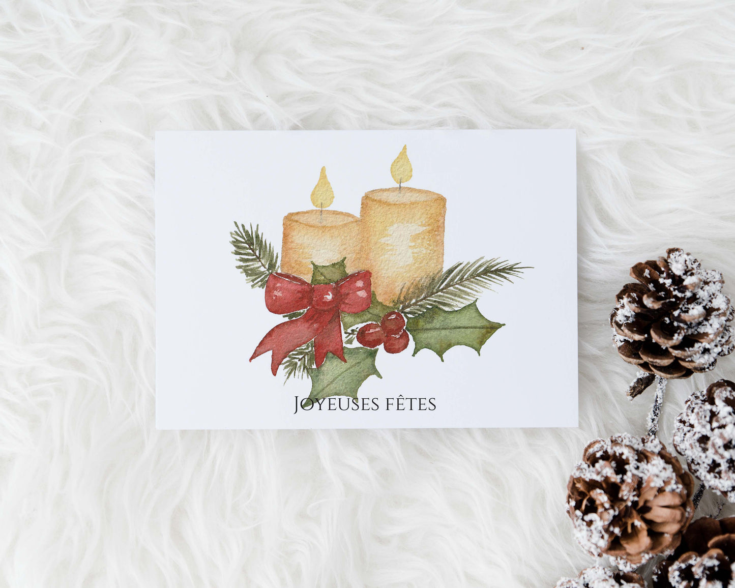 Carte de Noël - centre de table