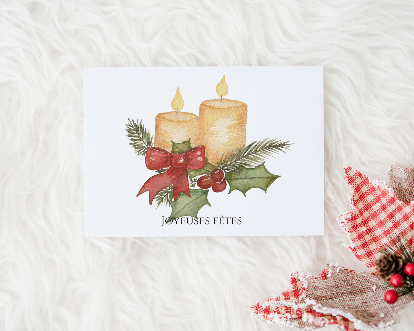 Carte de Noël - centre de table