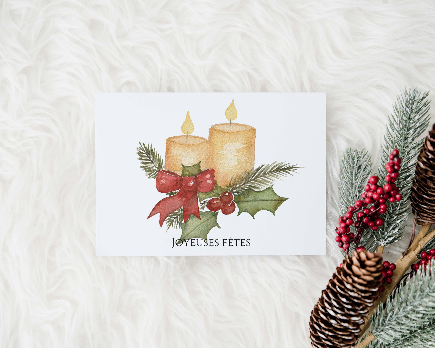 Carte de Noël - centre de table