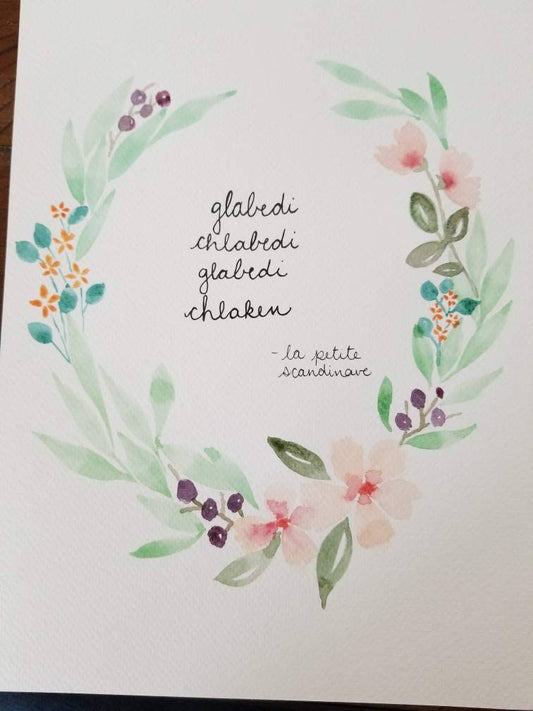 Watercolor original- Scandinave