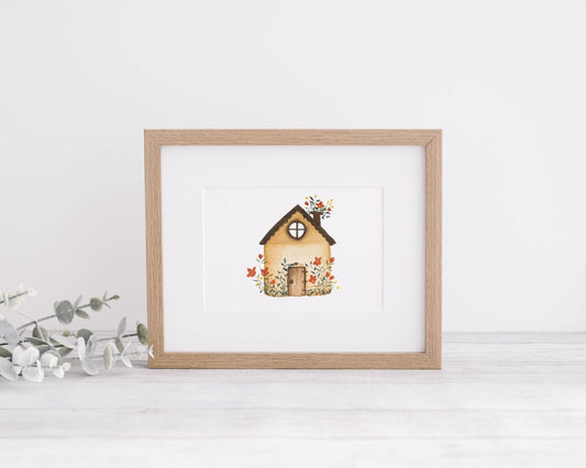 Watercolor Print- Maison - Aquarelle - 8.5X11